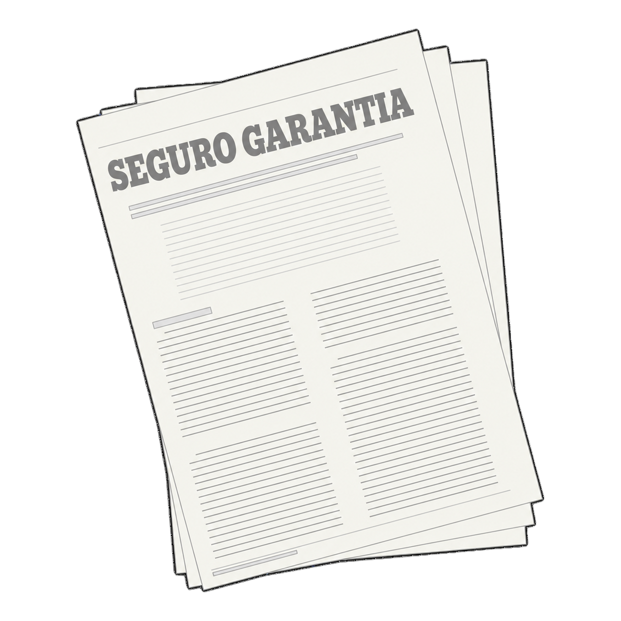 Ilustração de documentos de seguro garantia